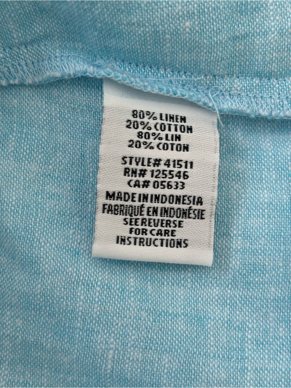 Habitat Linen Solid Shirt Dress NWT Topaz Blue Classic Spring 2026 L - Picture 11 of 12
